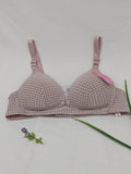 Front Open Cheque Light Pad Feeding Bra