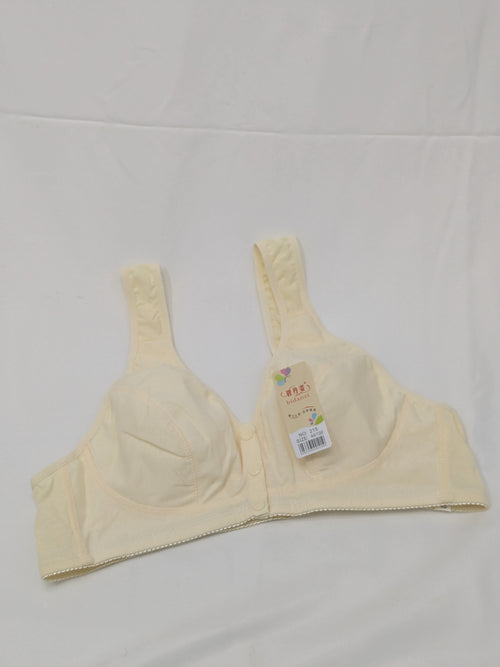 (38-44)C Front Button Feeding Soft Cotton Bra Without Back Hook