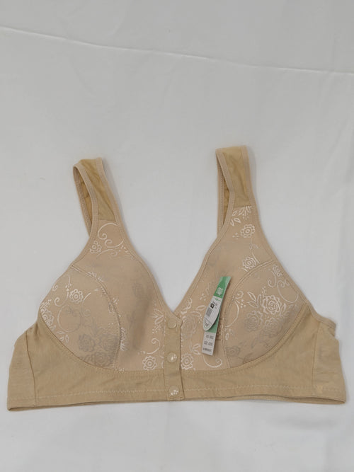 (38-44)C Front Button Feeding Self Cotton Bra Without Back Hook