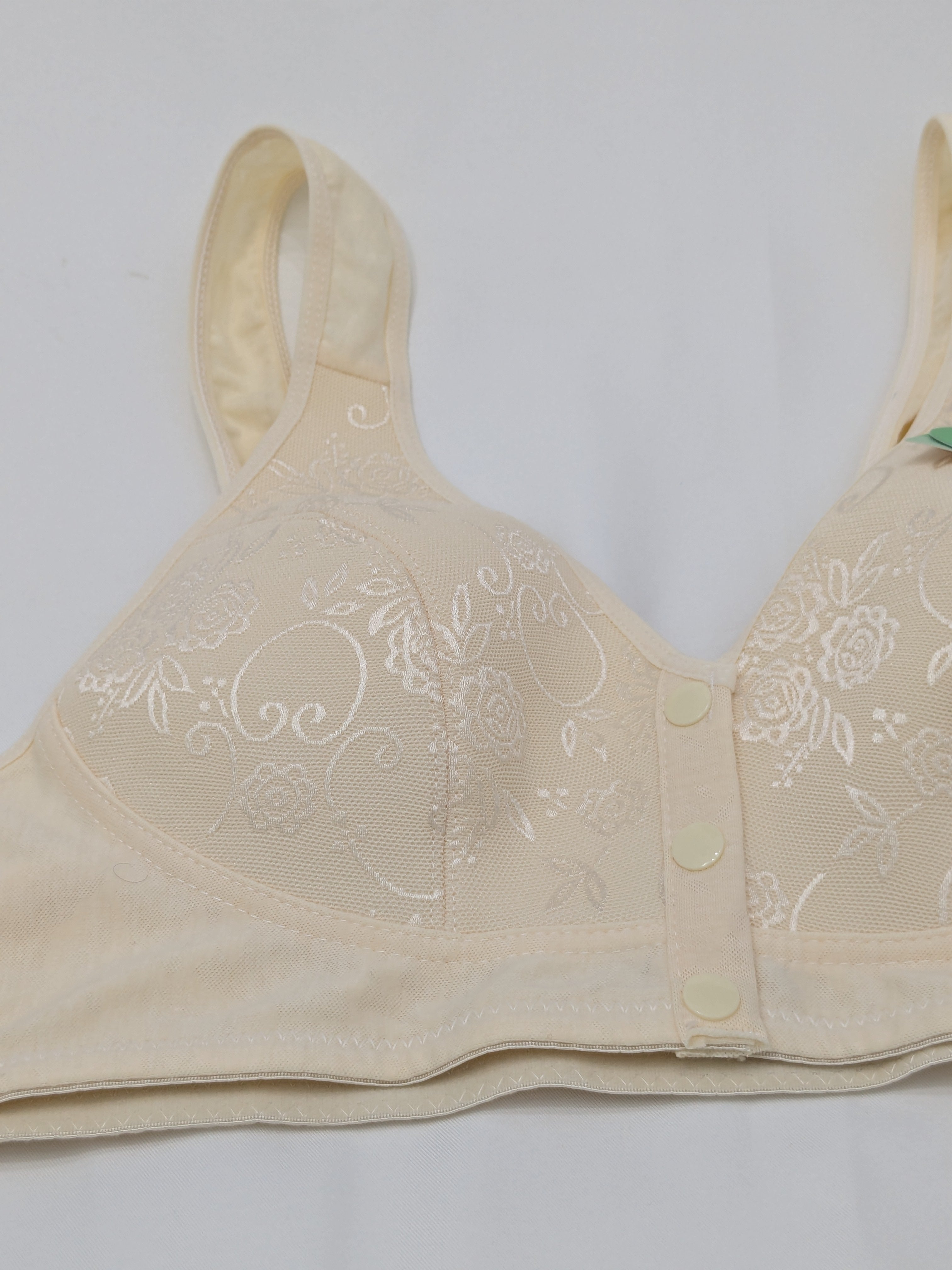 (38-44)C Front Button Feeding Self Cotton Bra Without Back Hook