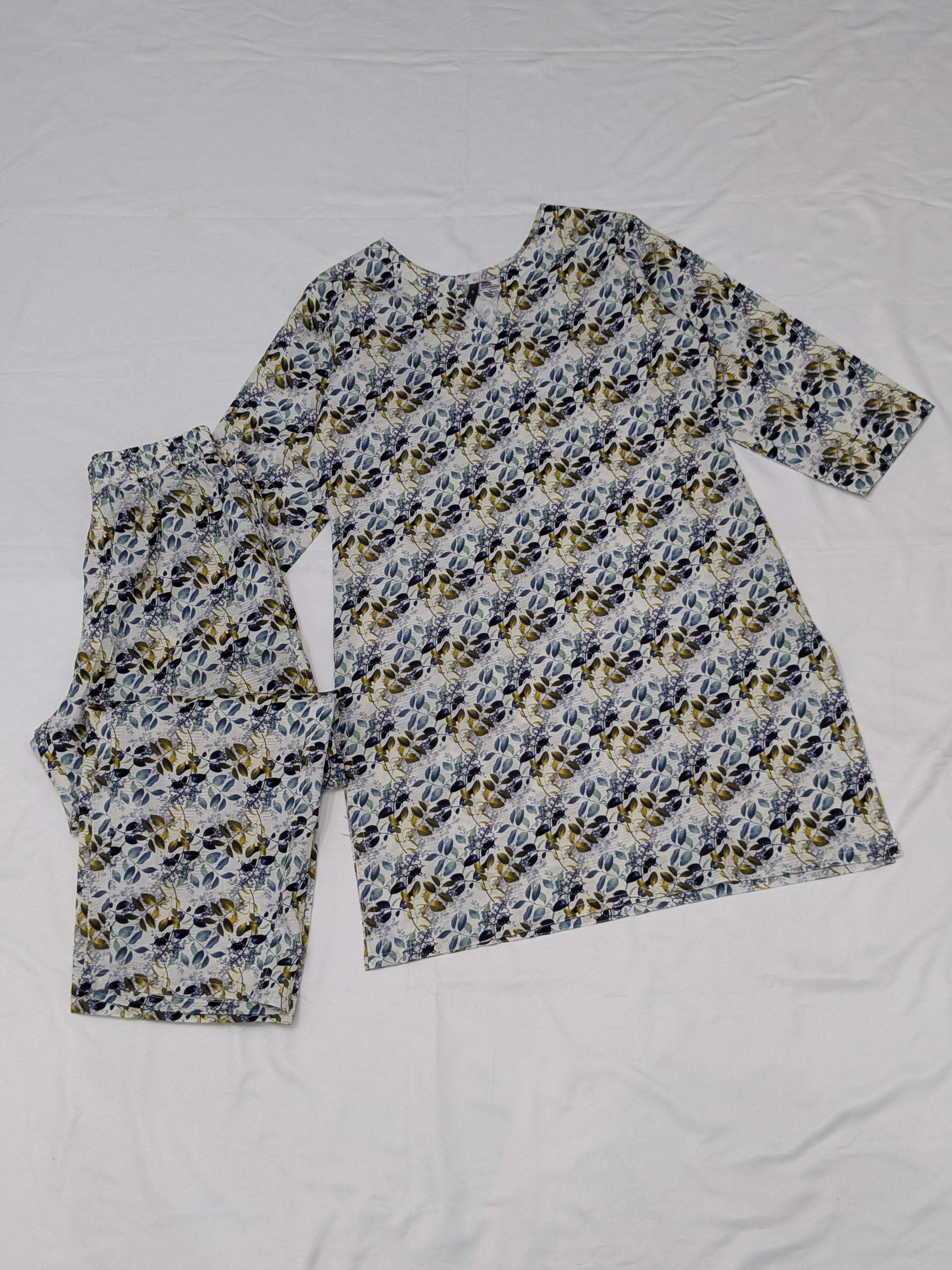 Nature-Inspired Printed Lawn 2-Piece Outfit.